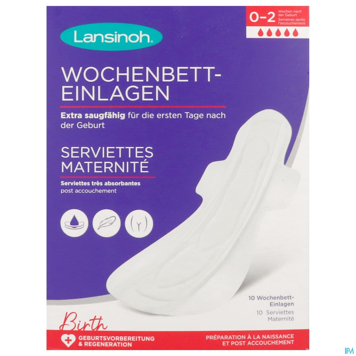 LANSINOH SERV MATERNITE X10