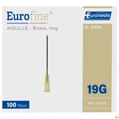 Euromedis Eurofine Aiguille G18 40mm X 1mm2 Ivoire 100