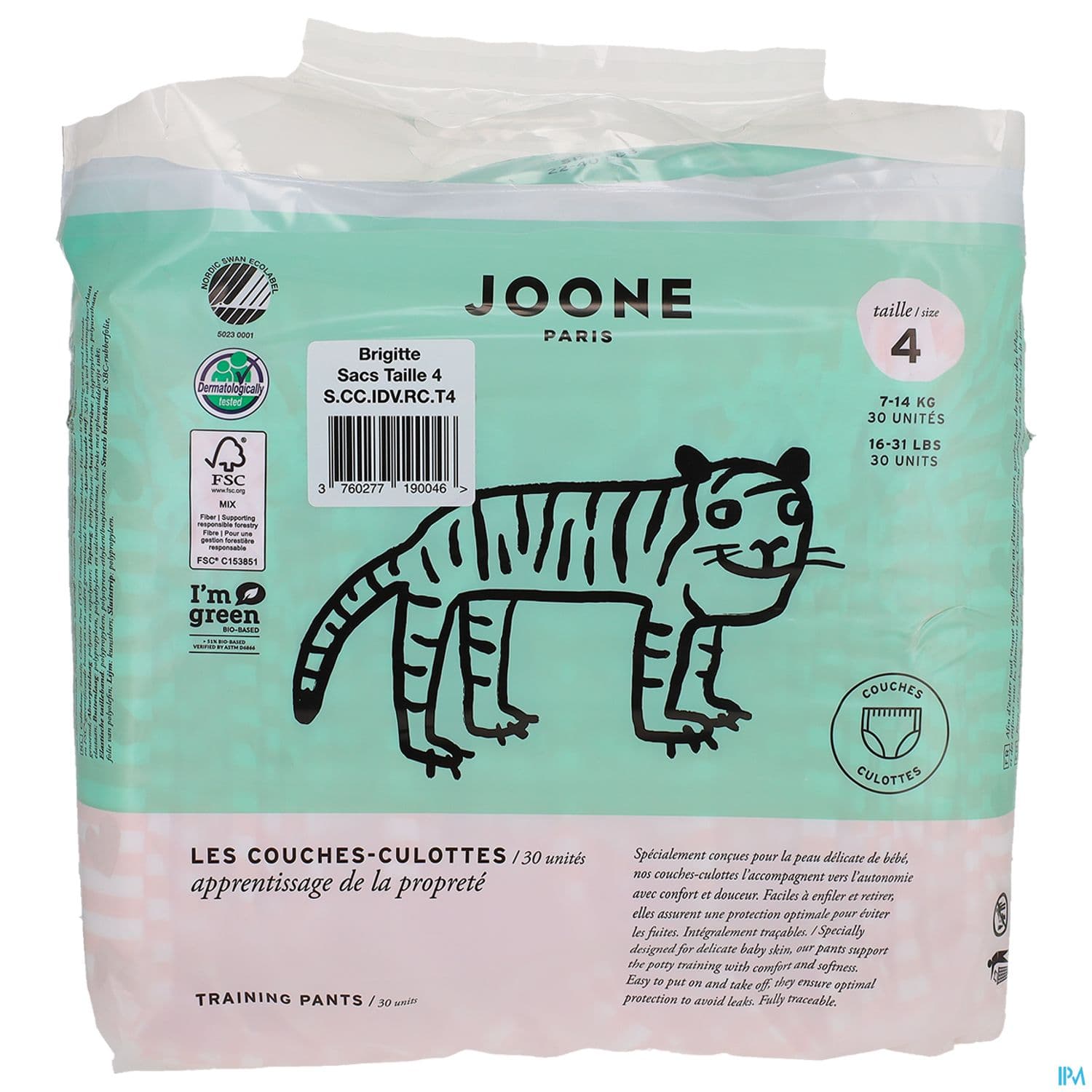 Joone Bebe Couche Culotte T4 7/14kg Brigitte X30