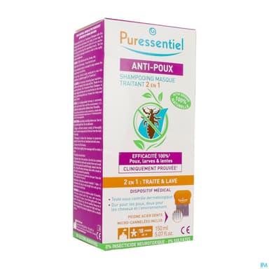 PURESSENTIEL SH MASQ A/POUX 150ML