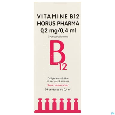 VIT B12 0,2MG/0,4ML HORUS COL UN20