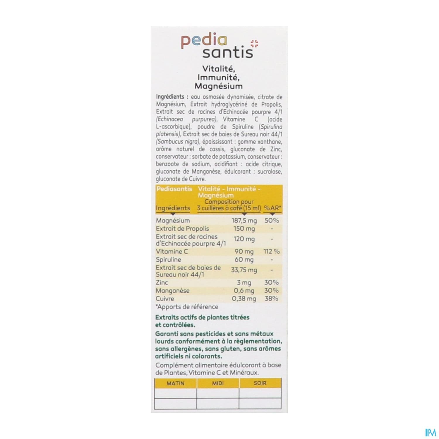 PEDIASANTIS VITAL/IMMUN/MG 100ML