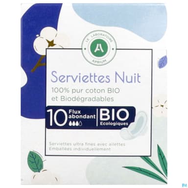LABO APRIUM SERVIETTE HYG NUIT X10