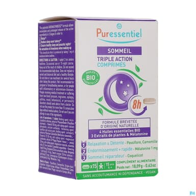 Puressentiel Comprime Triple Action Sommeil Comprime 15