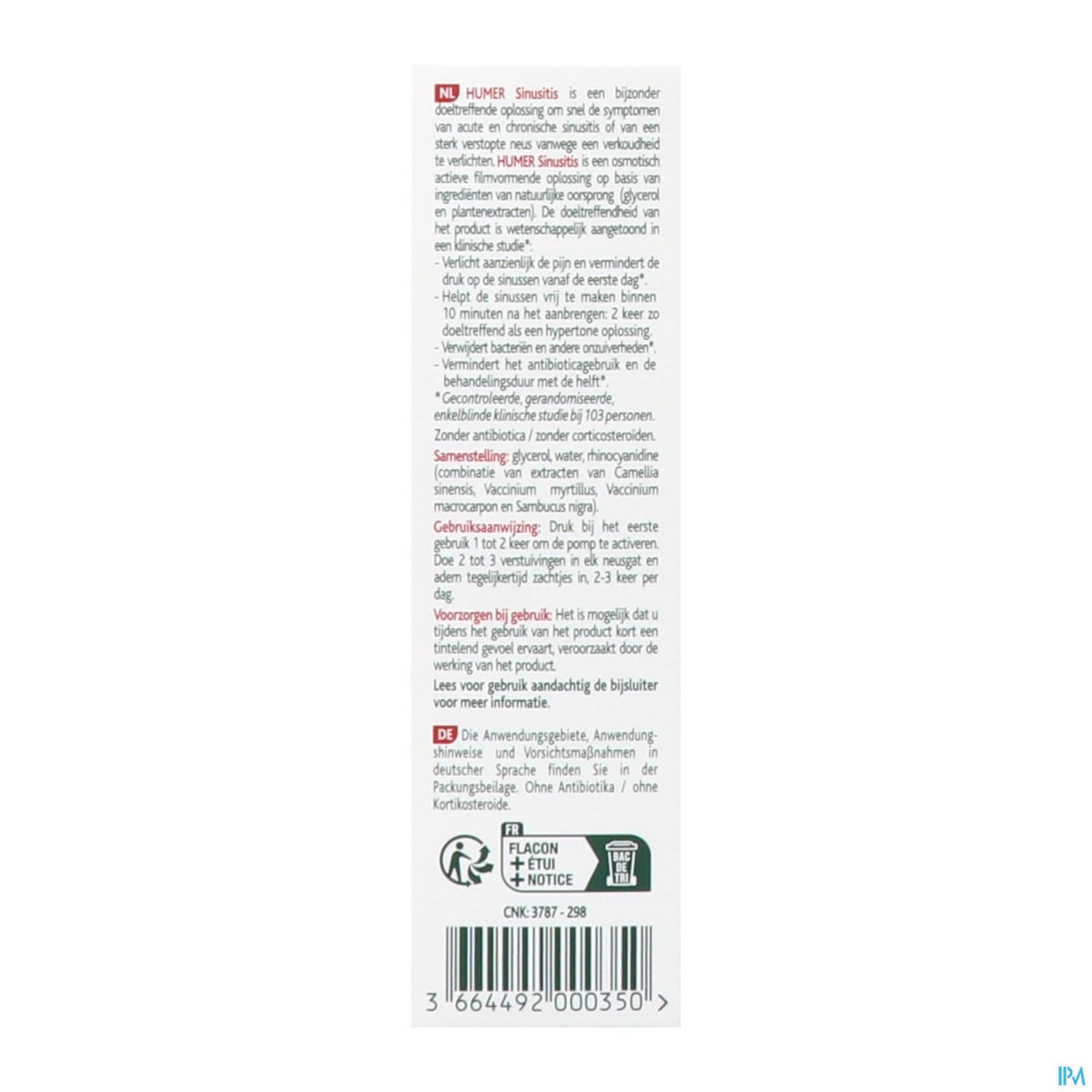 HUMER SINUSITE SPR 15ML