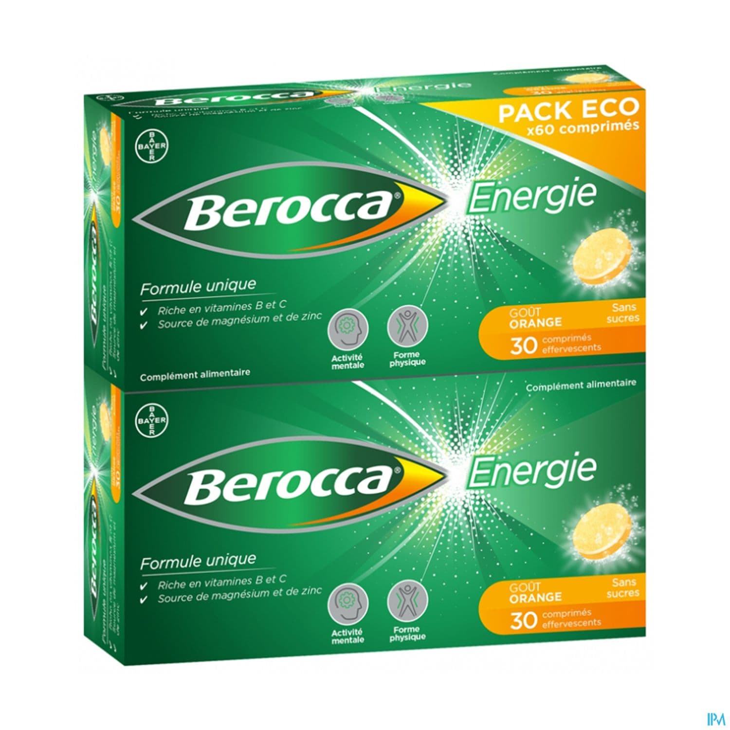 Berocca Sans Sucre Comprime Effervescent 15 X4