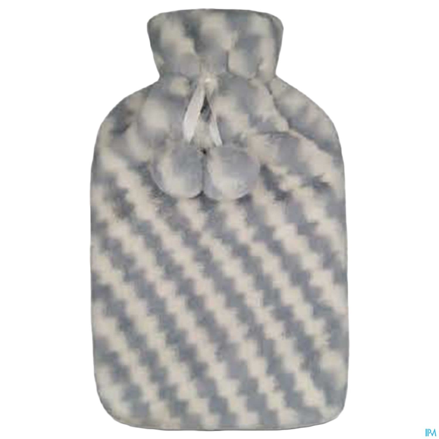 L2N BOUILLOTTE FOURRURE RAYE GRIS