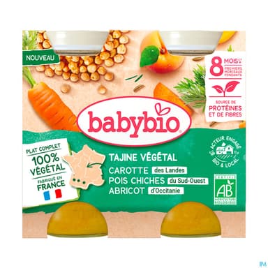 BABYBIO MENU BOULGH/ABRICOT 2X200G