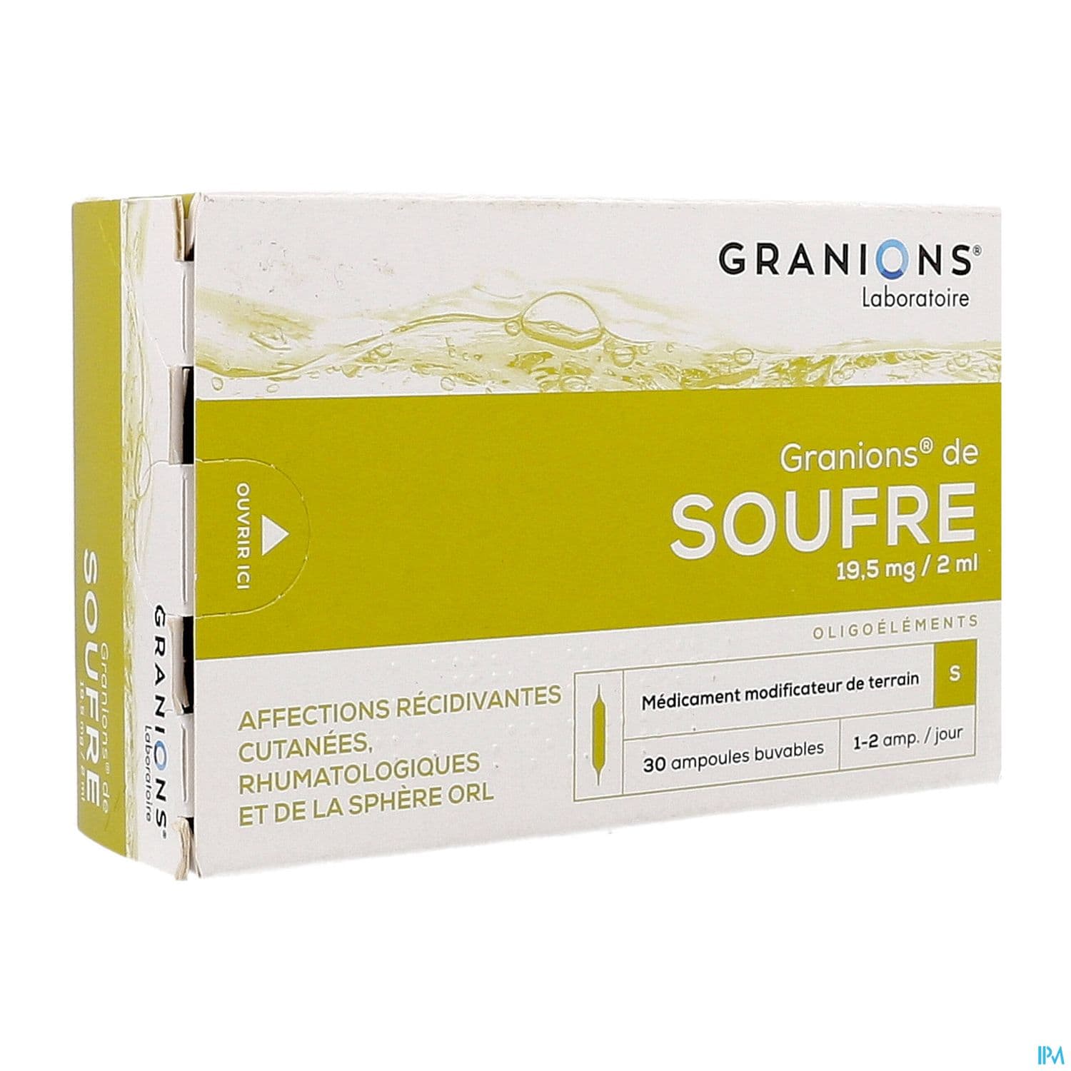 Granions Soufre 19mg5/2ml Solution Buvable Ampoule 2ml 30