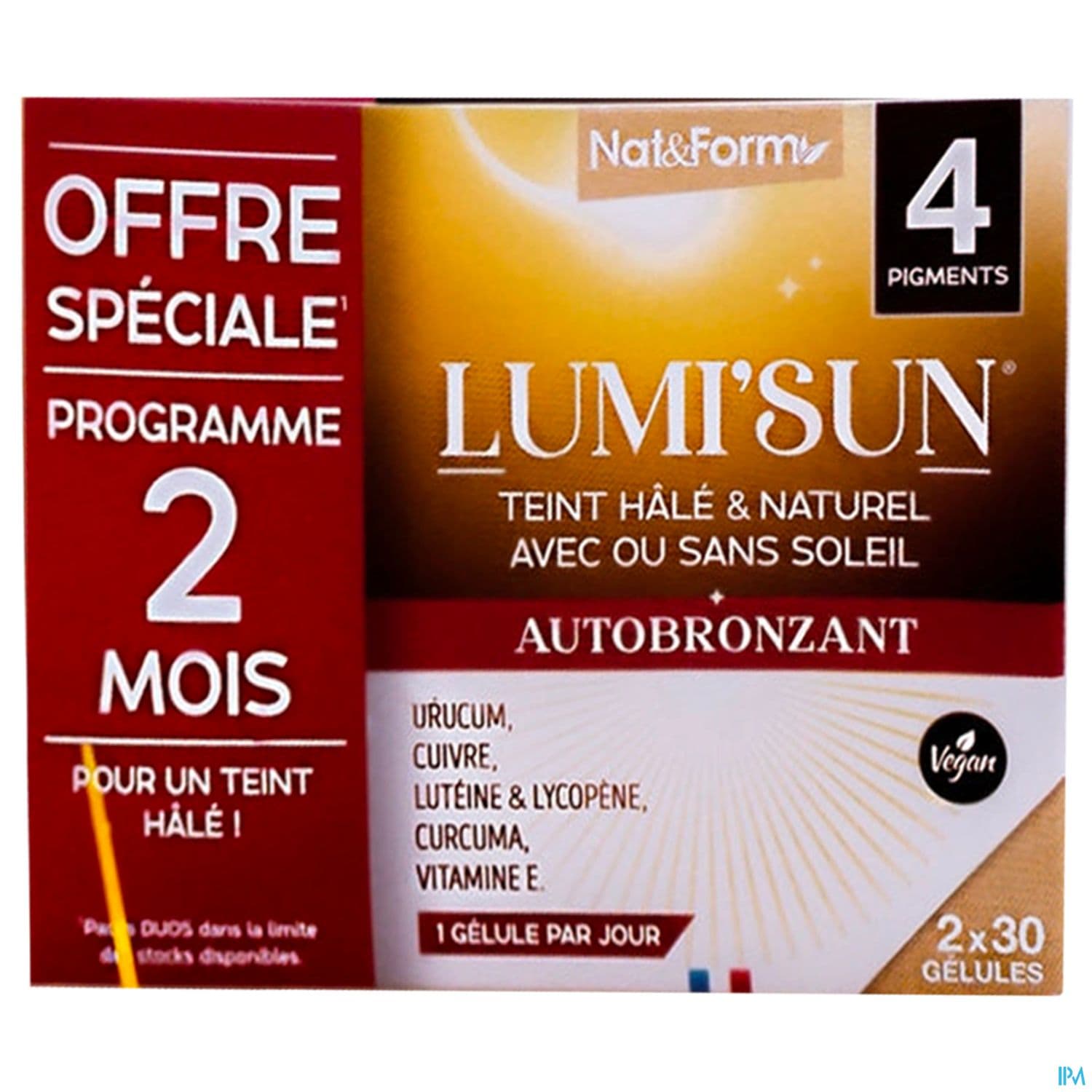 NAT&FORM LUMISUN BRONZ GELUL 30X2