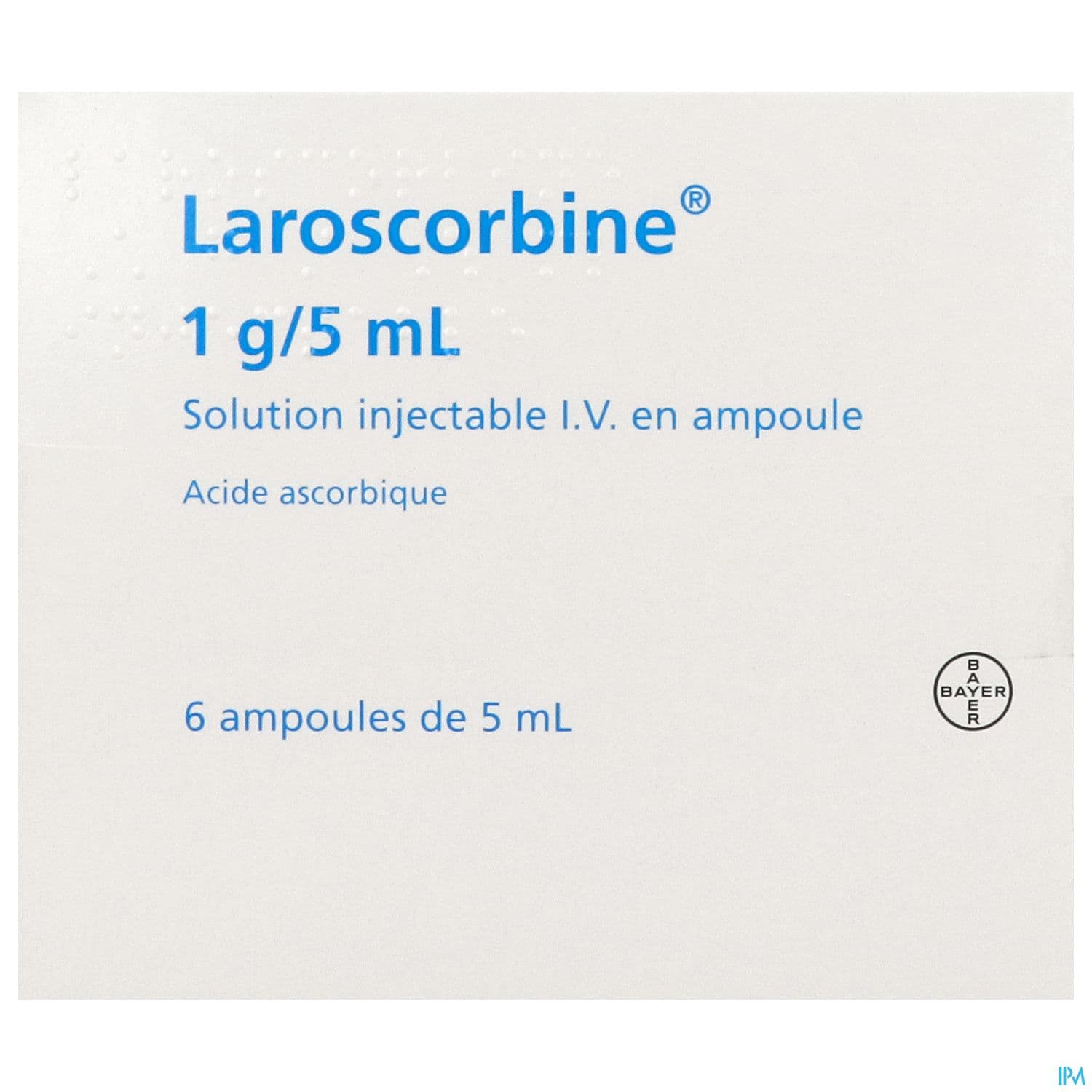 Laroscorbine 1g/5ml Solution Injectable Iv Ampoule 5ml 6