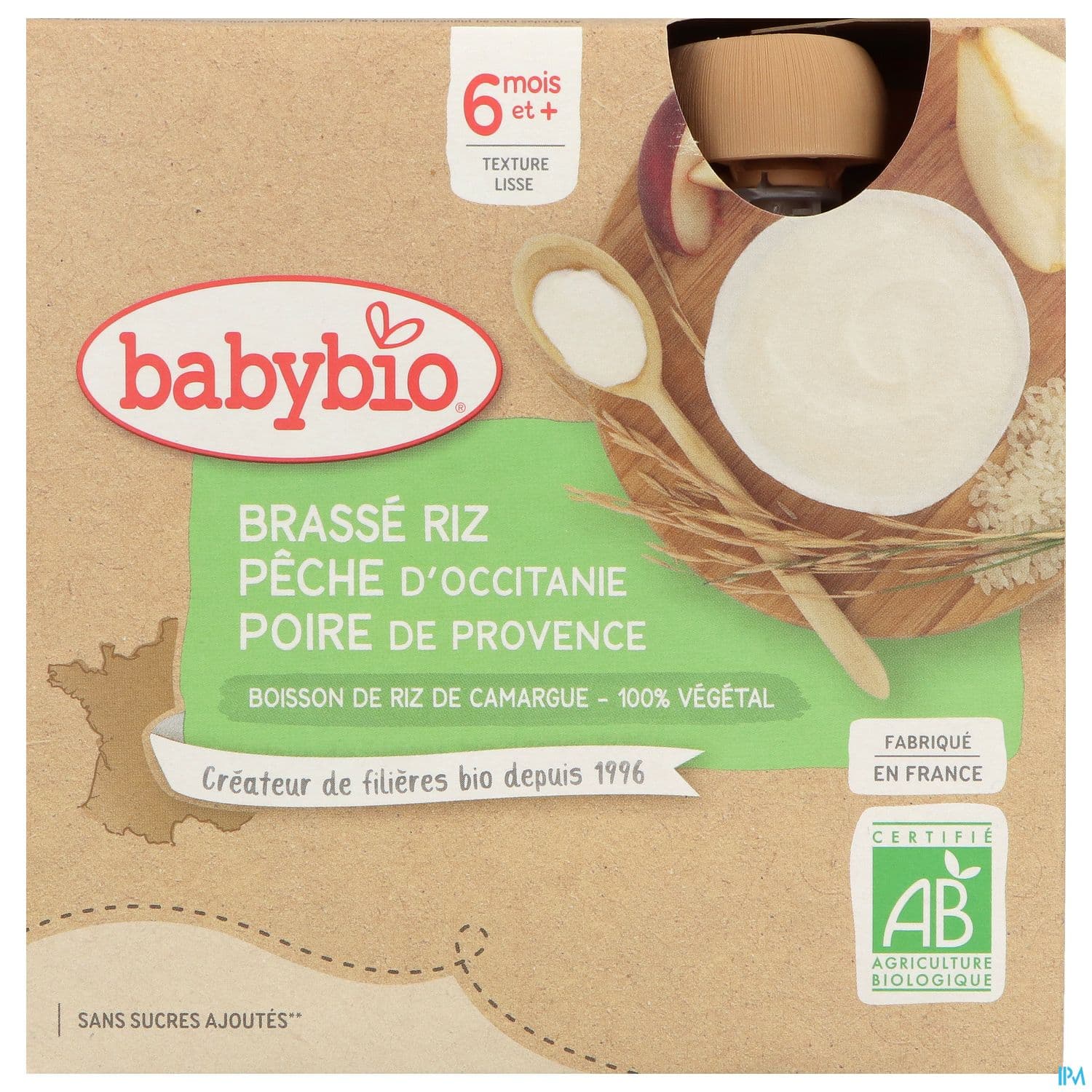 BABYBIO GOURD RIZ PECHE/POIR 4X85G
