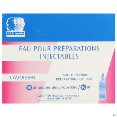 EAU PPI LAVOISIER AMP PP 10ML 10