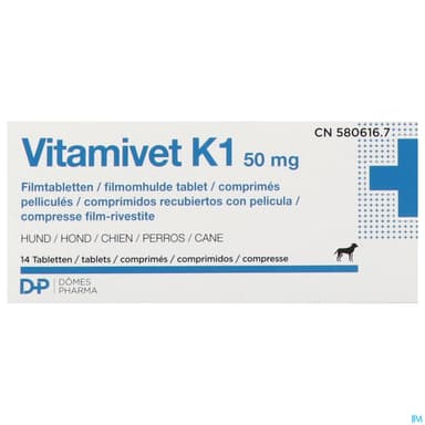 VITAMIVET K1 50MG CPR 14