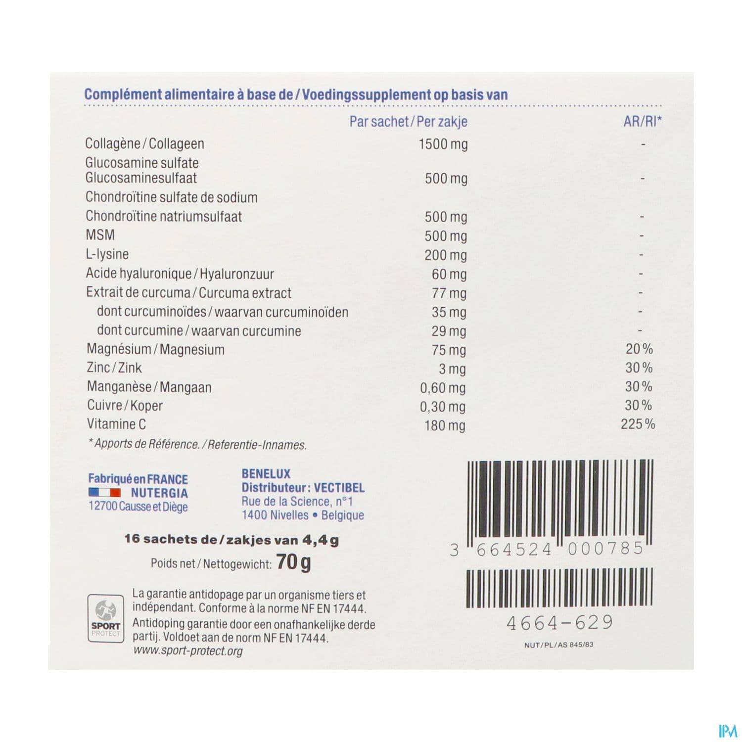Nutergia Ergycartil Fort Sachet 15