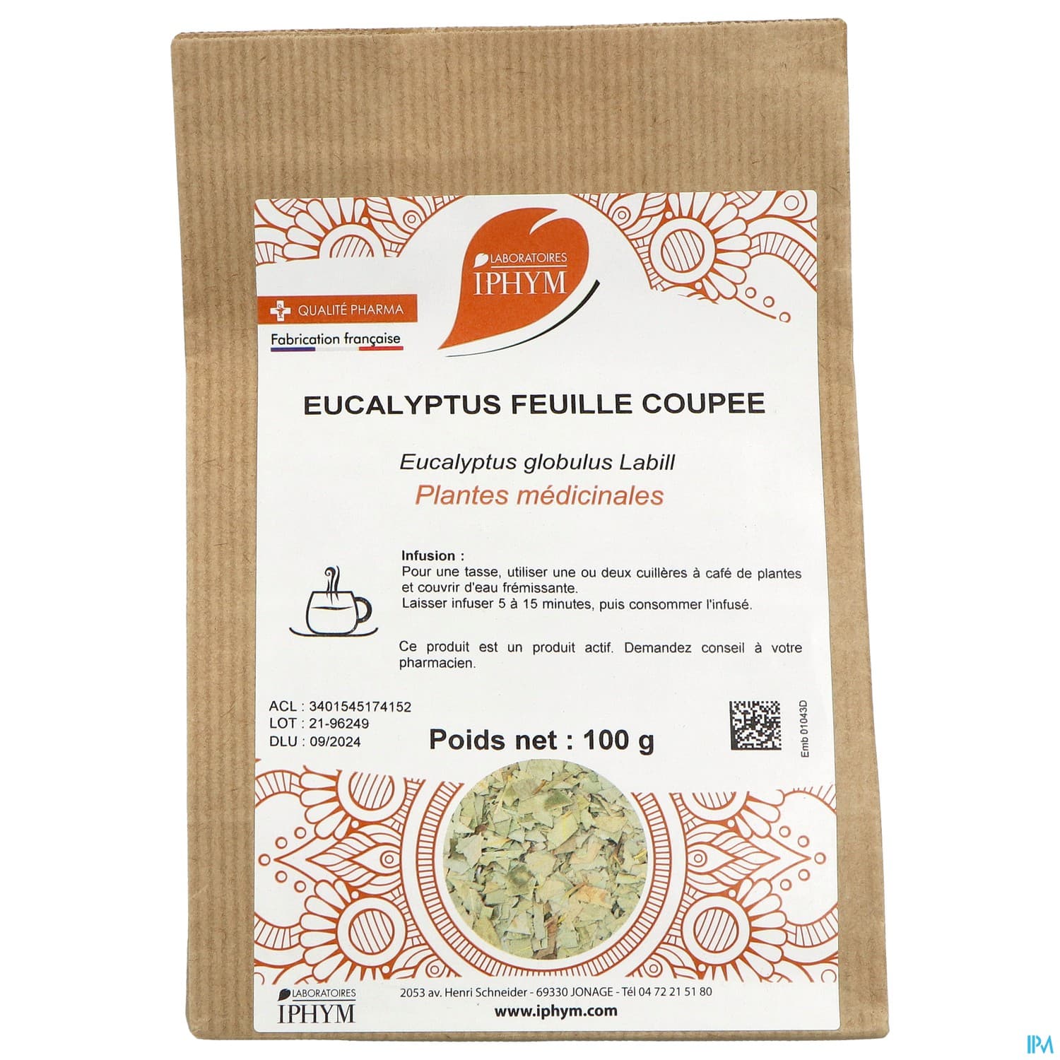 EUCALYPTUS IPHYM FEUILLE COUP 100G