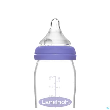 LANSINOH BIB VERRE NAT WAVE 240ML
