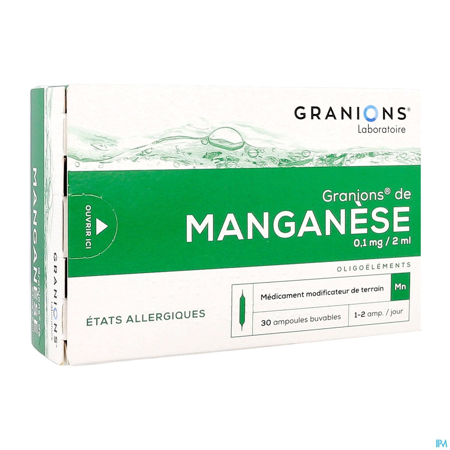 Granions Manganese 0mg1/2ml Solution Buvable Ampoule 2ml 30