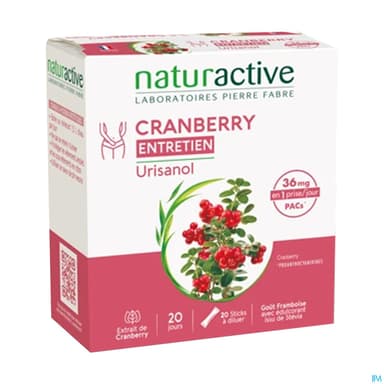Naturactive Urisanol Entretien Cranberry Stick 20