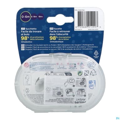 Avent Sucette Ultra Air Nuit 0/6mois X2