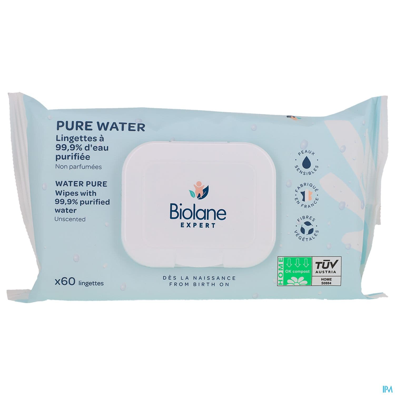 Biolane Expert Lingette Pure Water 60