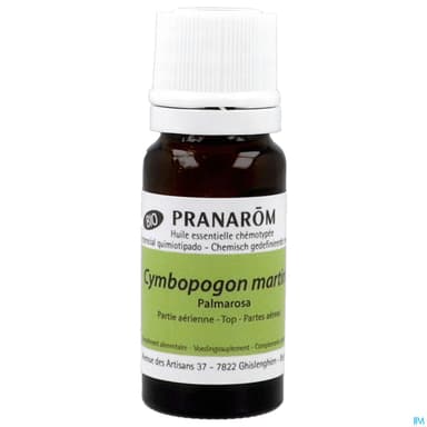 Pranarom Huile Essentielle Bio Palmarosa Partie Aerienne 10ml