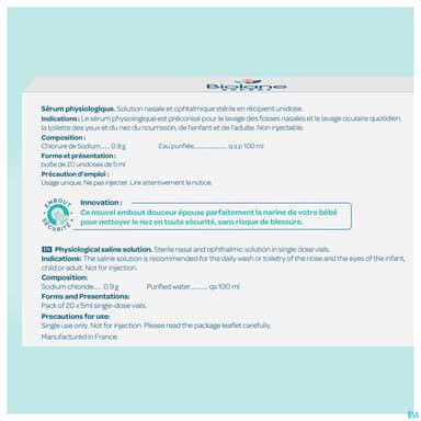 BIOLANE SERUM PHYSIO DOSET 5ML 20