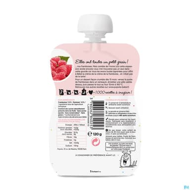 POPOTE COMPOTE FRAMBOISE 120G