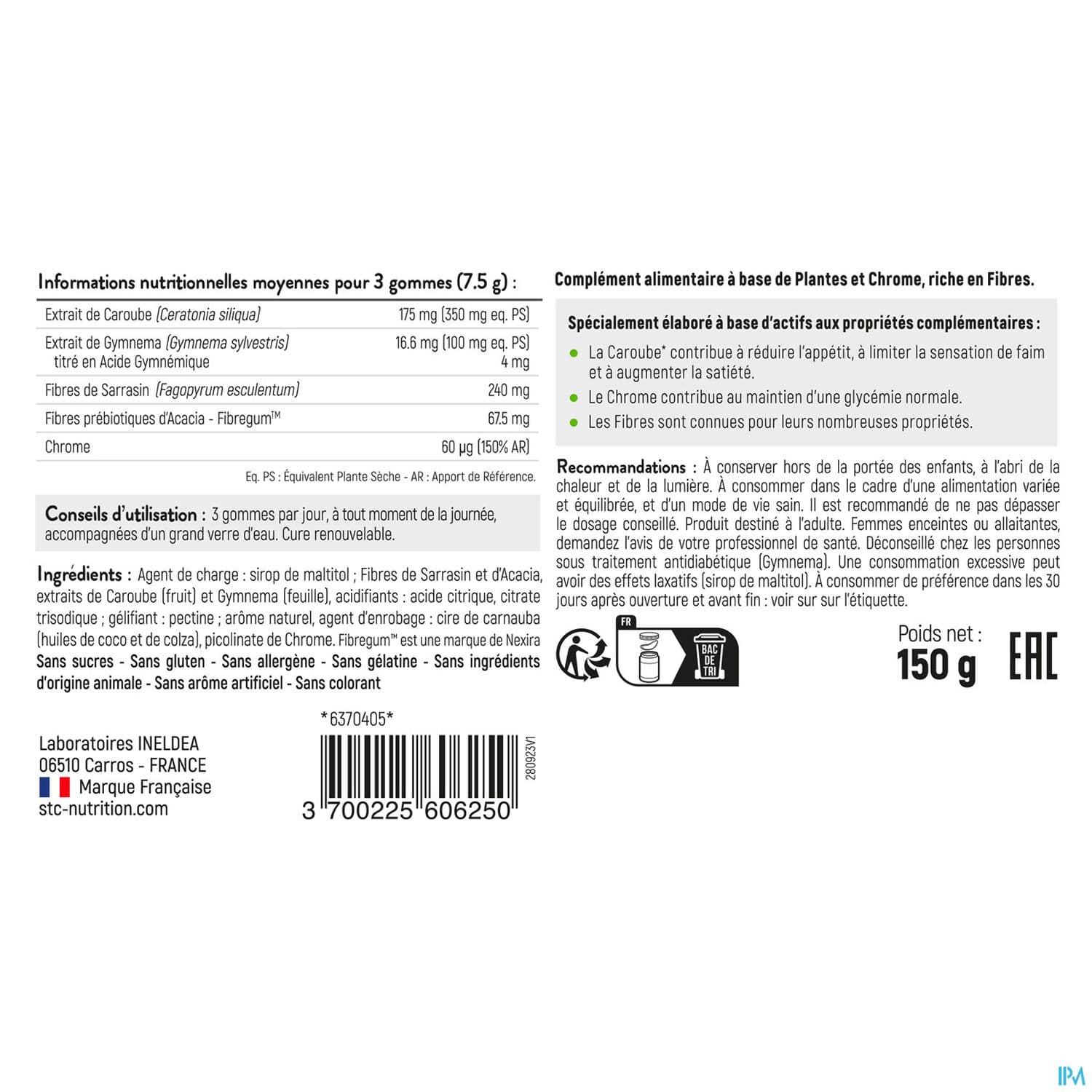 Stc Nutrition Minceur Gommes Coupe Faim 60