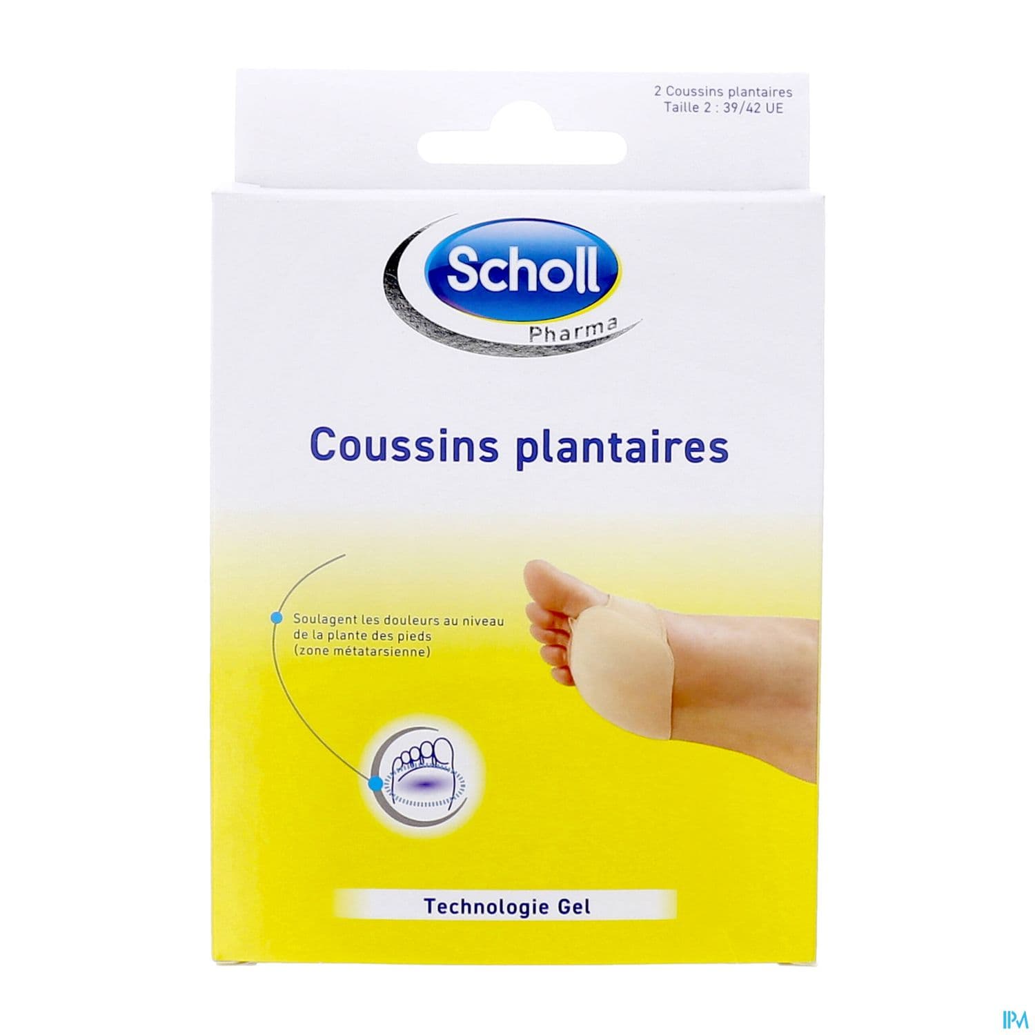 Scholl Coussin Plantaire Gel Souple P39/42 X2