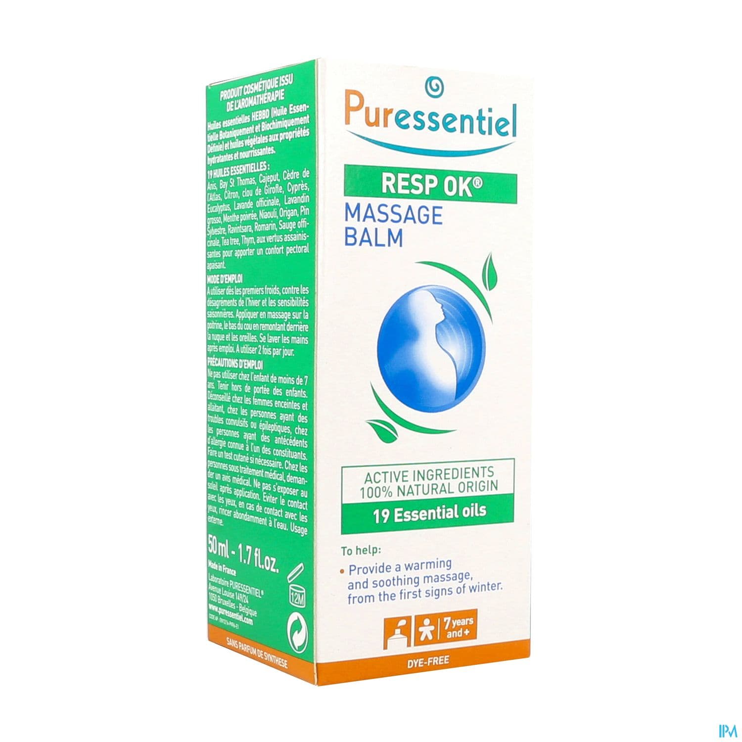 Puressentiel Baume De Massage Resp Ok Aux 19 Huile Essentielle 50ml