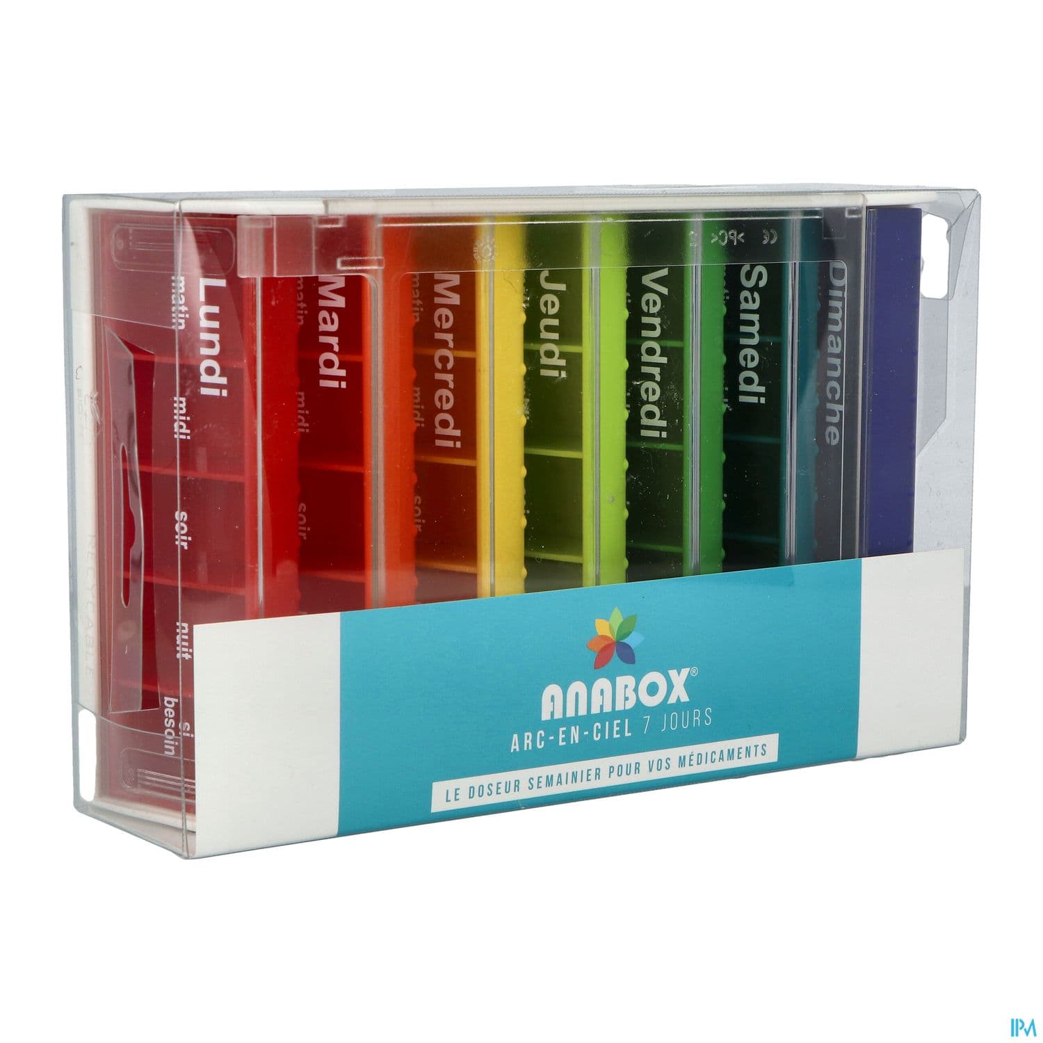 ANABOX PILULIER HEBDO ARC-EN-CIEL