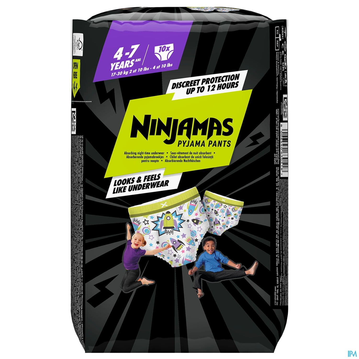 PAMPERS PANTS NINJAMAS VERT T7 X10