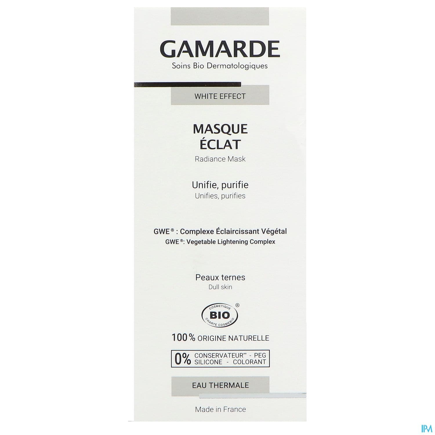 GAMARDE WHITE EFF MASQ ECLAT 40G