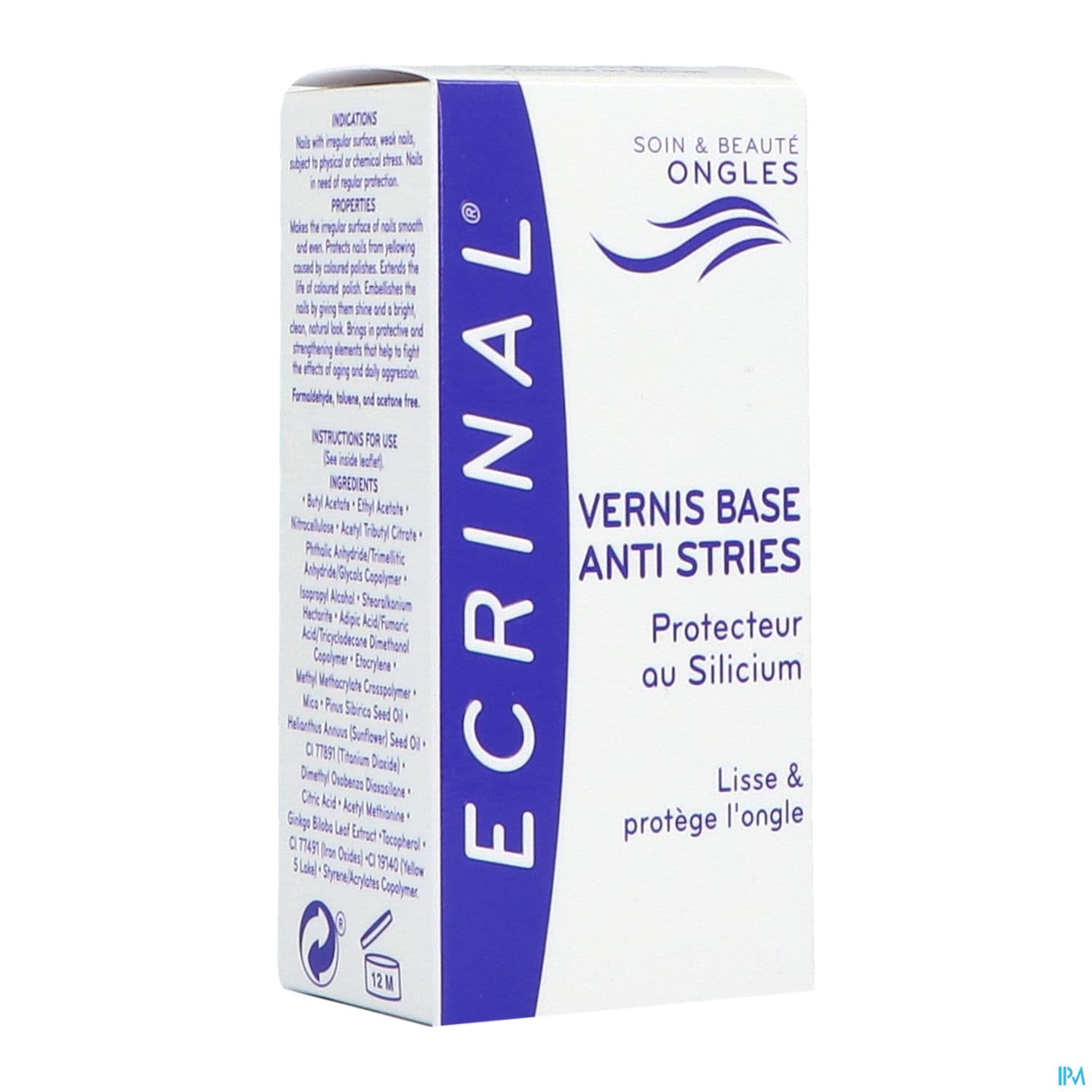 Ecrinal Ongles Vernis Base Antistries Au Silicium 10ml