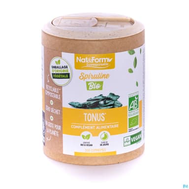 Nat Et Form Ecoresponsable Spiruline Bio Comprime 200