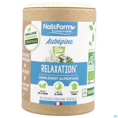 Nat Et Form Ecoresponsable Aubepine Bio Gelule Vegetale 90