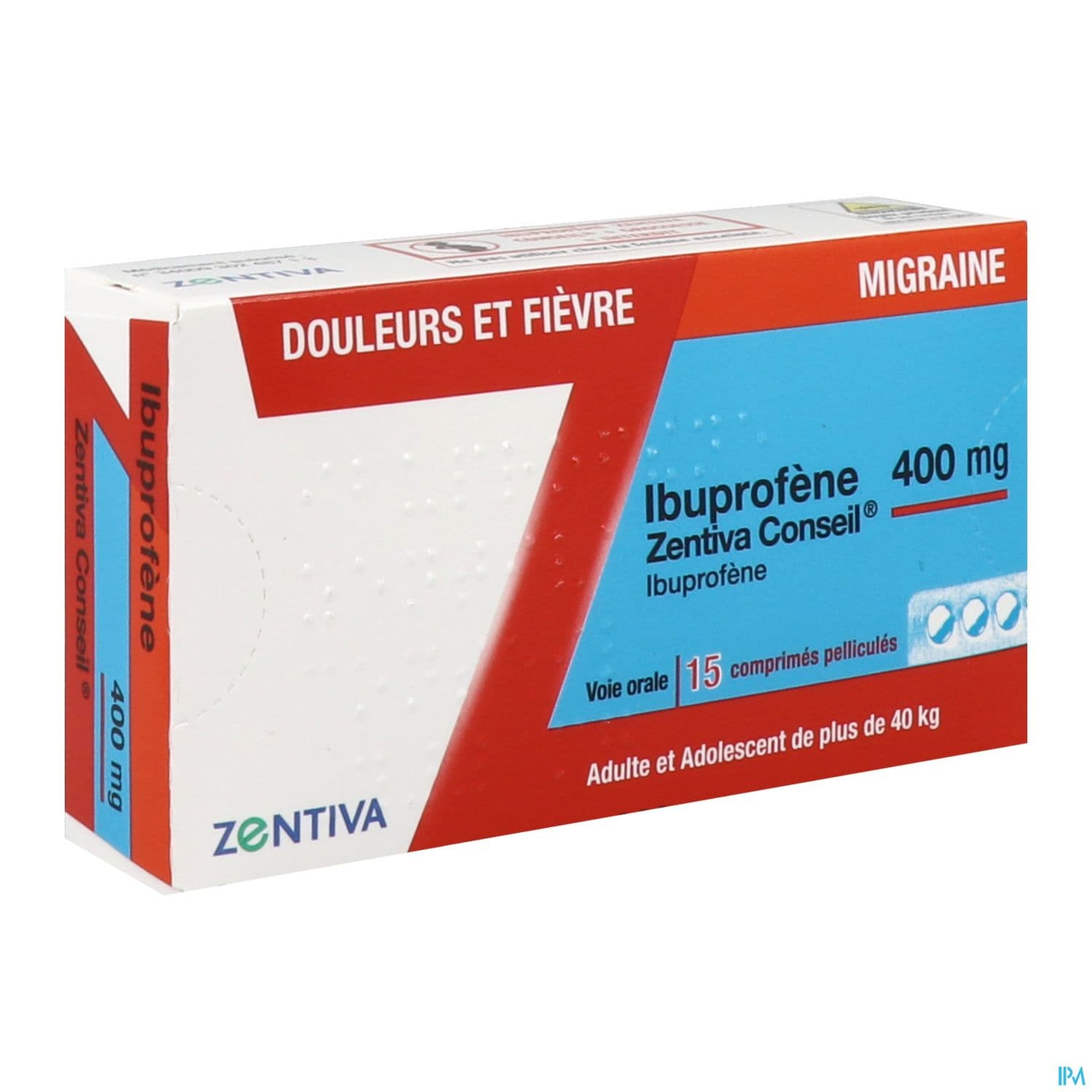 Ibuprofene Zentiva Conseil 400mg Comprime Pellicule 15