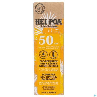 Hei Poa Stick Levres Baume En Huile Spf50 4g Eco Recharge