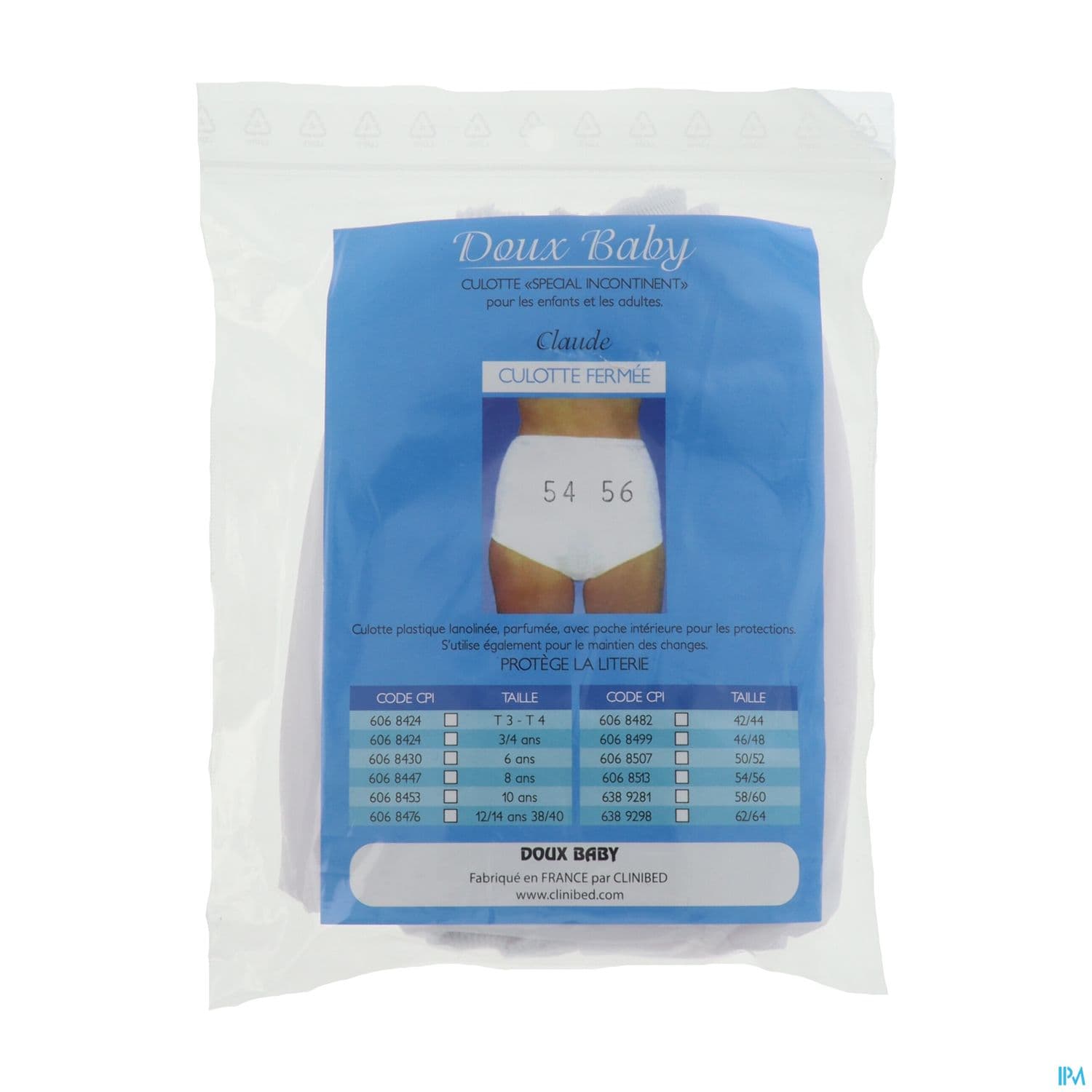 Claude Doux Baby Culotte Fermee T54/56