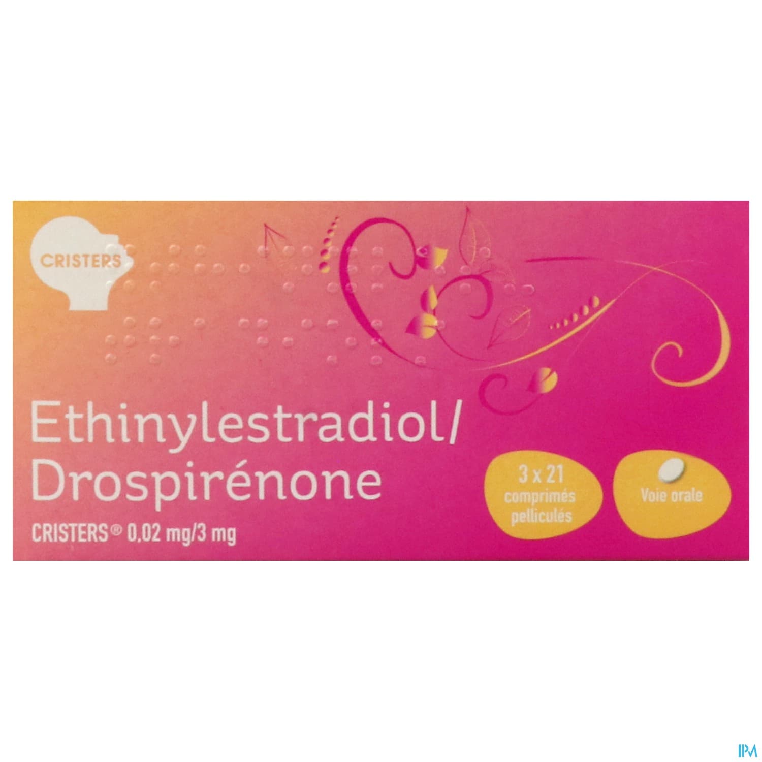 Ethinylestradiol Drospirenone Cristers 0mg02/3mg Comprime 21 X3