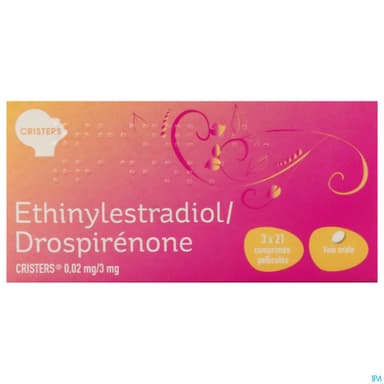 Ethinylestradiol Drospirenone Cristers 0mg02/3mg Comprime 21 X3