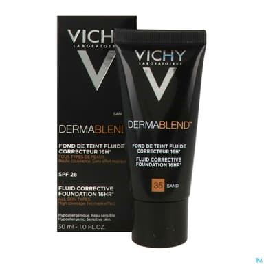 Vichy Dermablend Fluide Fond De Teint Correcteur 35 Sand 30ml