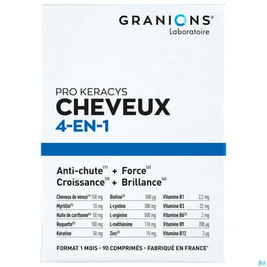 Granions Pro Keracys Cheveux 4en1 1mois Comprime 90