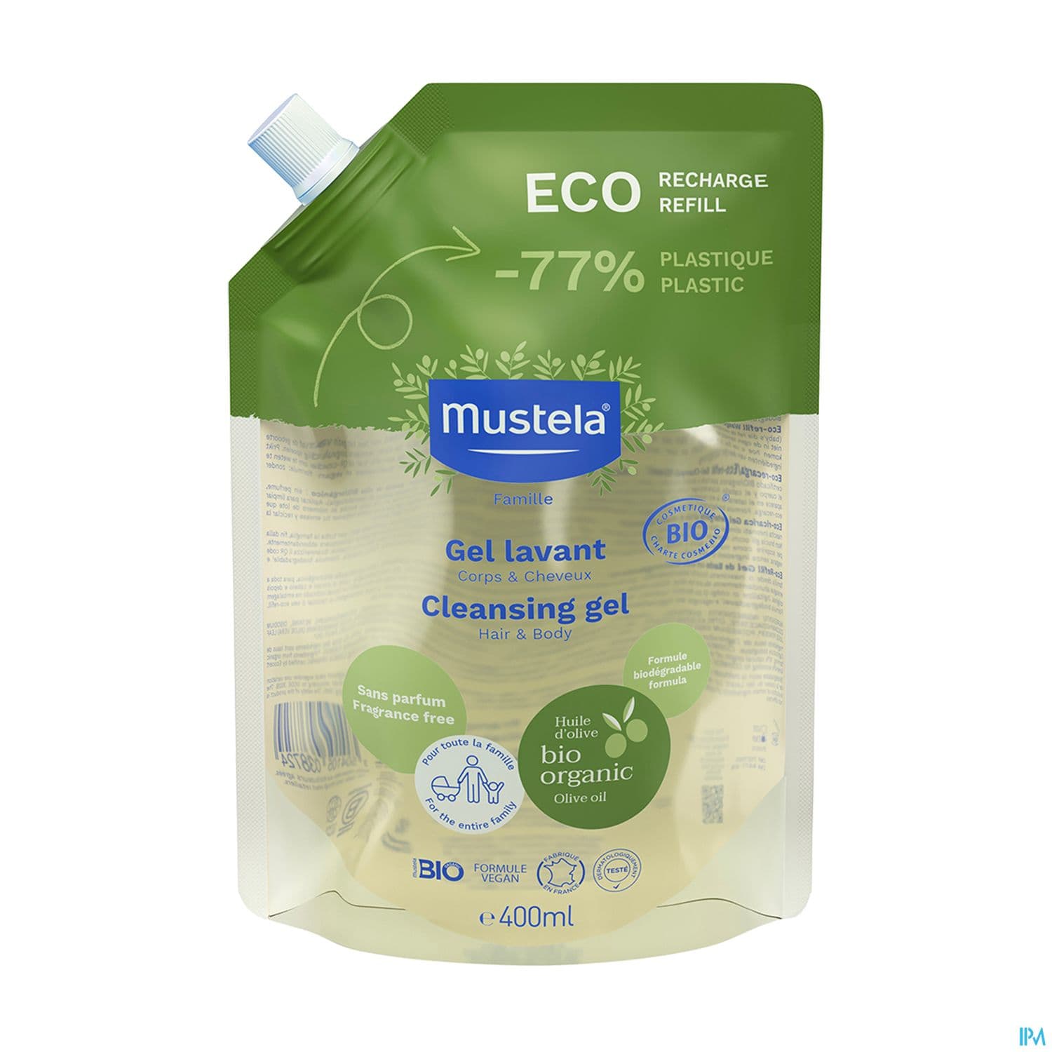 Mustela Bebe Gel Lavant Bio Corps Et Cheveux Recharge 400ml