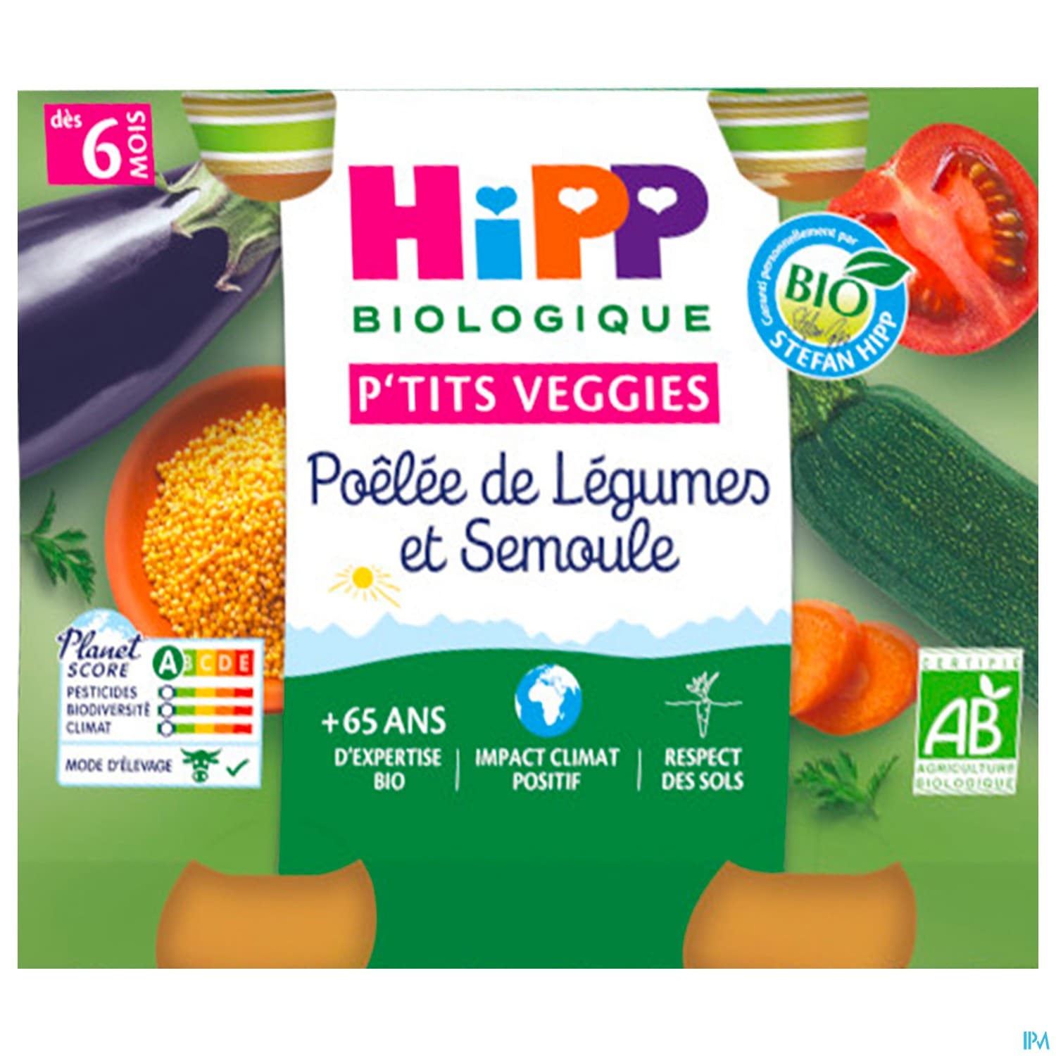 HIPP POELE LEGUM SEMOULE 190G X2