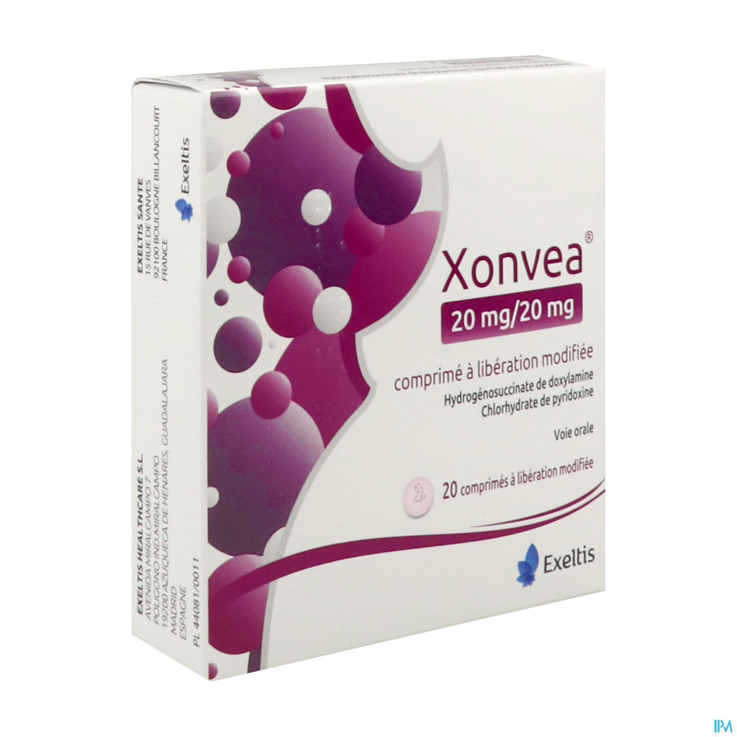 Xonvea 20mg/20mg Comprime A Liberation Modifiee 20