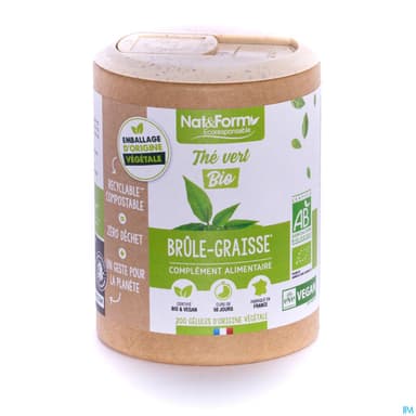 Nat Et Form Ecoresponsable The Vert Bio Gelule Vegetale 90