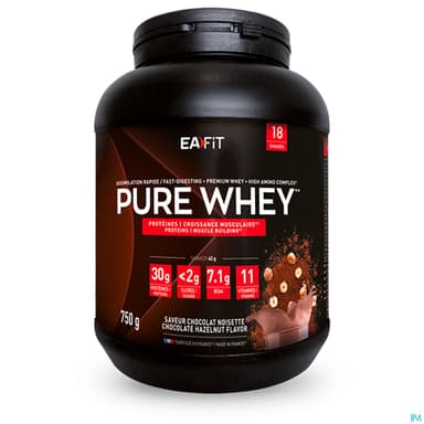 Eafit Pure Whey Poudre Pour Boisson Chocolat Noisette 750g