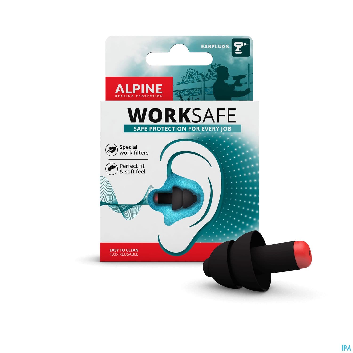 Alpine Worksafe Bouchon Oreille Travail X2 + Corde